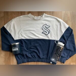 BUNDLE of SEA KRAKEN: Ws M Bonita Crew, Insulated Alu Travel Mug, 32oz Nalgene